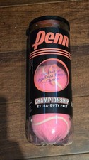 New Sealed Penn Championship Extra Duty Pink Tennis Balls - 4 Cans, 12 Balls