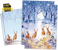 - Winter Solstice Greeting Cards - Artful Designs - 2 Cards + Matching Envelopes