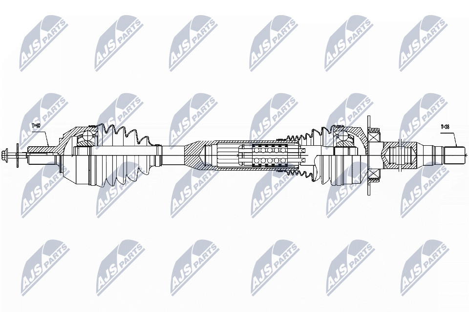 DRIVE SHAFT NPW-VV-057 FOR VOLVO XC60/II/SUV B4204T9/4204T11/4204T41 2.0L 4cyl - Image 6
