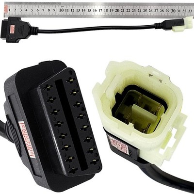 OBD2 bis 4-pin OBD2-Konverter Adapterstecker für K-Line Motorrad Diagnosekabel