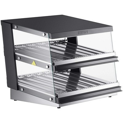 30'' Full Service 2-Shelf Countertop Heated Display Merchandiser - 1860W, 120V