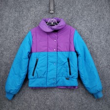 VINTAGE White Stag Jacket Girls XL Purple Blue Colorblock Snowboard Ski 90s