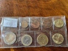 FRANCIA monedas las 8 moneda 1999 en tira procedente de rollo