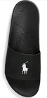 Polo Ralph Lauren Men's Black Slides/Sandal Size 11 with White BIG PONY NWT