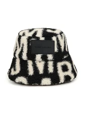 Marc Jacobs Kids Monogram-Print Faux-Shearling Bucket Hat