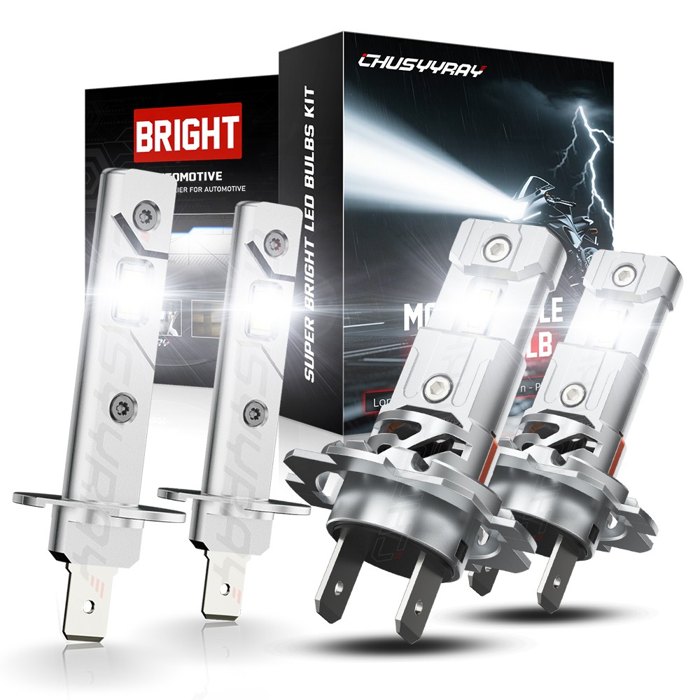 H1 H7 LED Headlight Bulbs 6000K White For Ducati Monster 796 2011