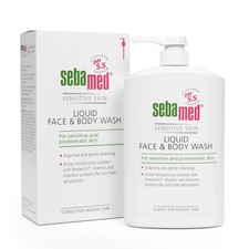 Sebamed 1L Liquid Face & Body Wash Sensitive Skin pH 5.5  Gentle Pump Large