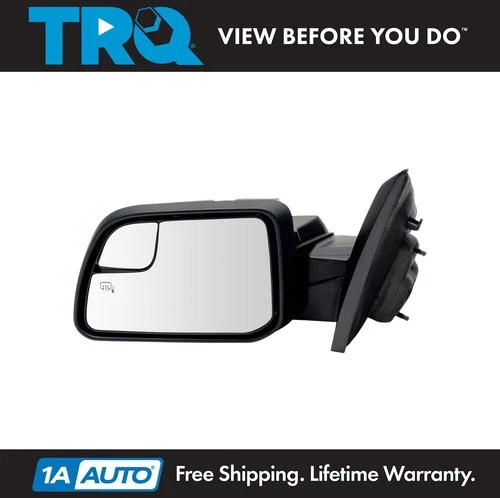 TRQ Mirror Power Heated Puddle Spotter Driver Side Left LH for 11-14 Ford Edge