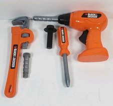 Black  Decker Toy Tools Small Lot Drill, Wrench  Screwdriver