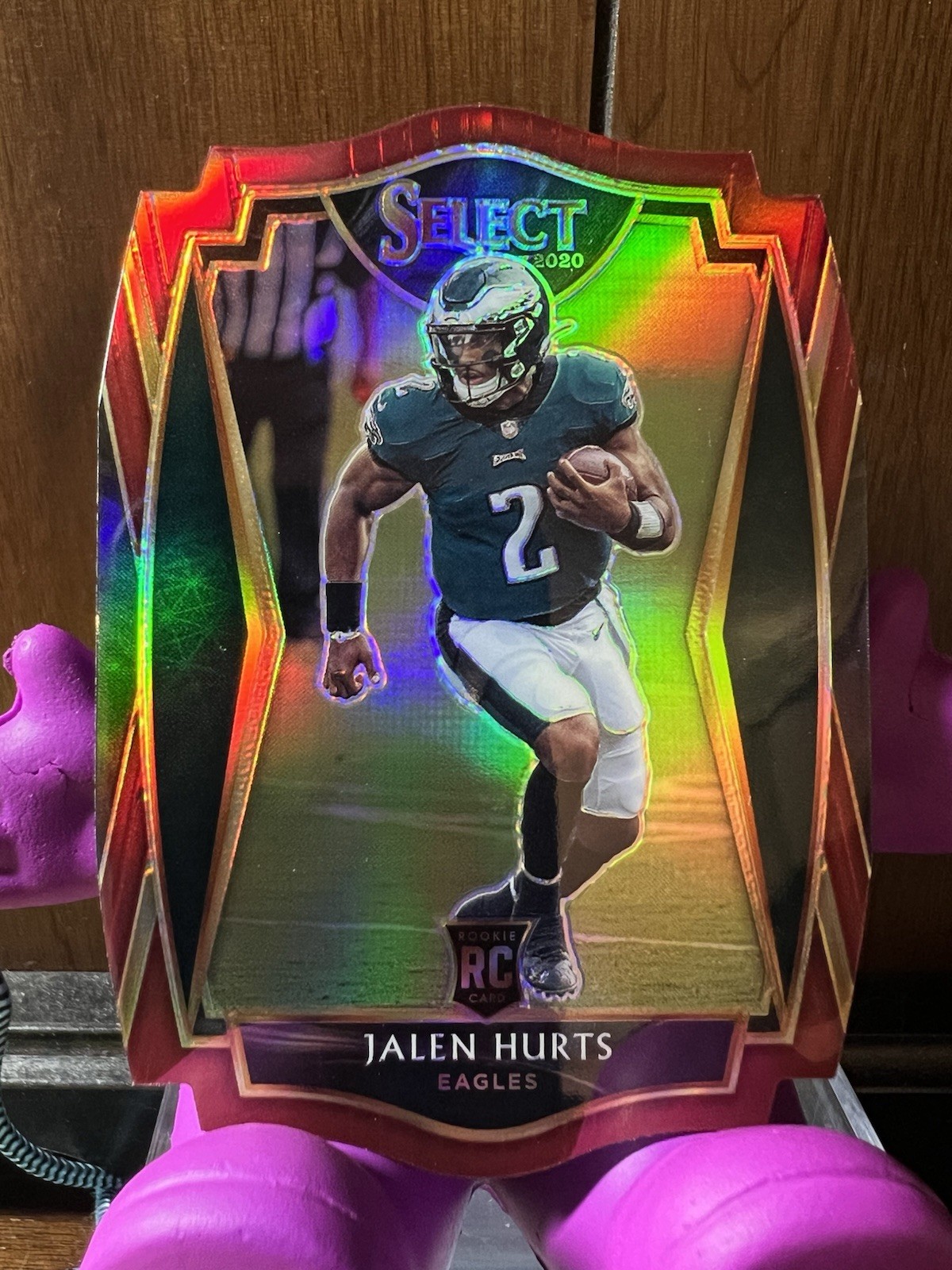 Hurts ROOKIE!  Select Premier Level Jalen Hurts #150 Copper Prizm Die-Cut