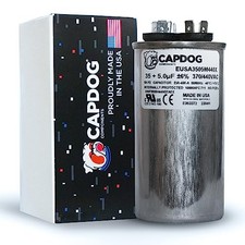 USA Made 35+5 uF 35/5 (MFD) 370 Volts or 440VAC Dual Run Round Capacitor