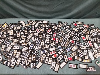 Large Lot of 264 Vintage Carded Dill Buttons Metal 24k Gold Plated Plastic Color