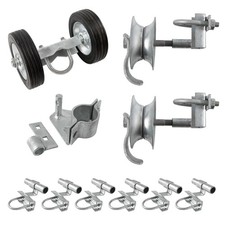 Wmebee 6" Sliding Gate Hardware Kit for Chain Link Fence