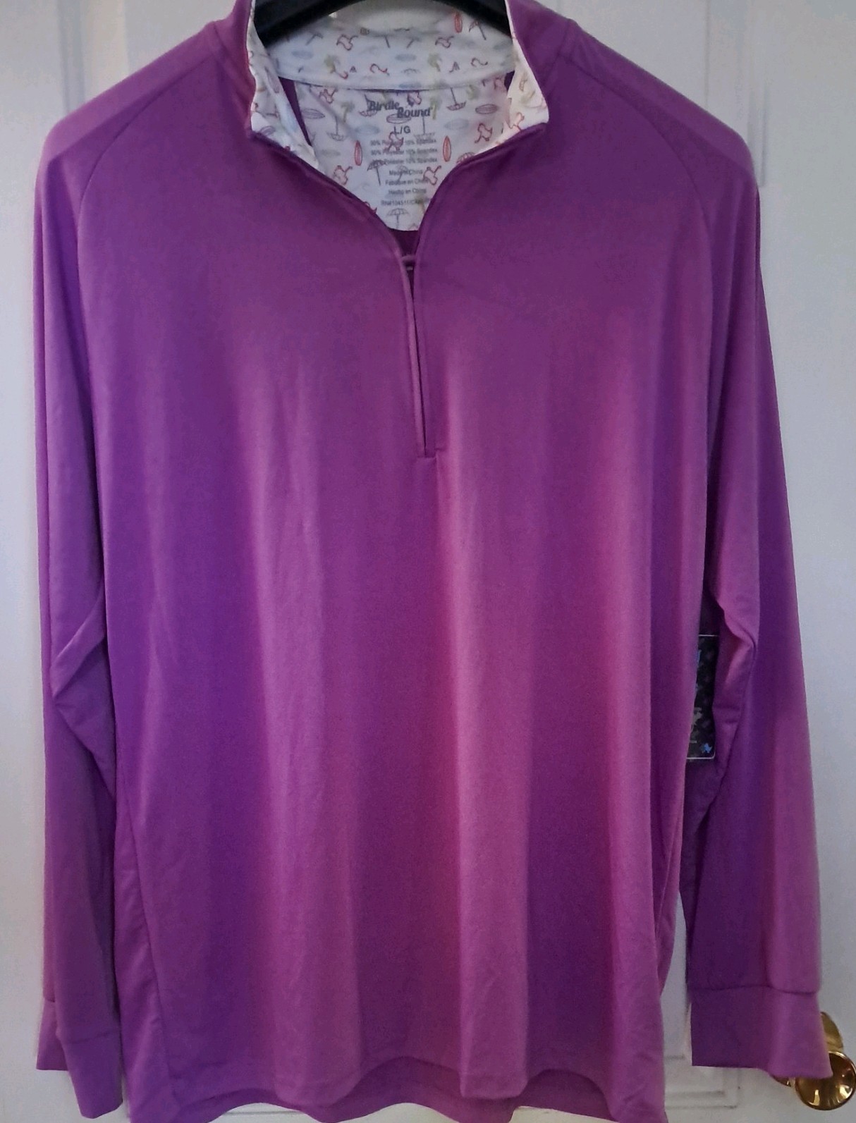 Birdie Bound 1/4 Zip Long Sleeve Polo Women's Size Large