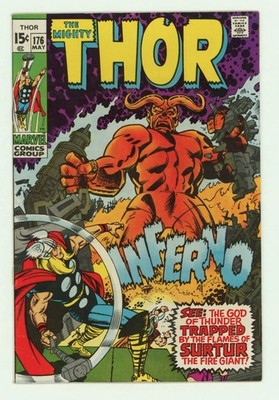 Thor #176 Marvel Comics F-VF Versus Surtur
