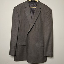 Joseph  Feiss Sport Coat Blazer Men 48XL Brown Houndstooth Single Breasted