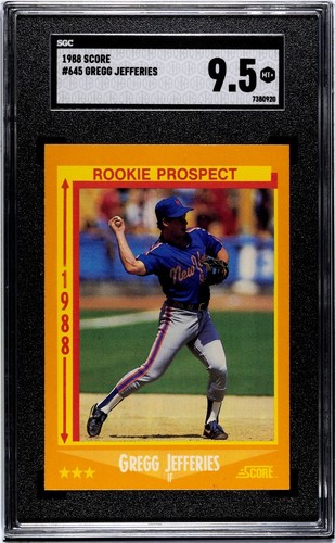 1988 Score Gregg Jefferies #645 card