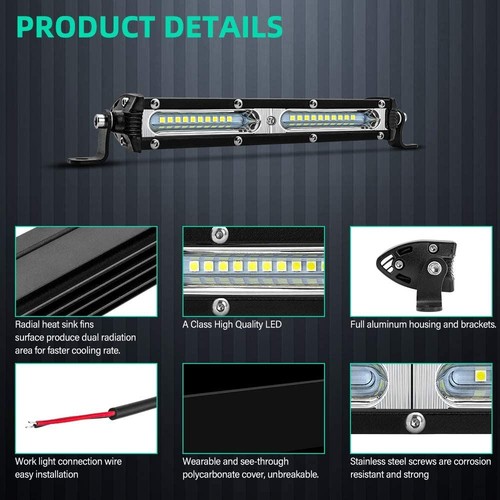 7 Inch LED Light Bar - 60W High Brightness, Waterproof, Spot Beam, 3600LM - Picture 6 of 9