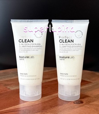 2x Nature Lab Tokyo Perfect Clean 2-in-1 Scalp Scrub Clarifying Shampoo 2.1 oz