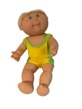 Cabbage Patch Kid Smiling Swim All Vinyl Doll 1991 Hasbro Blonde Male Hazel