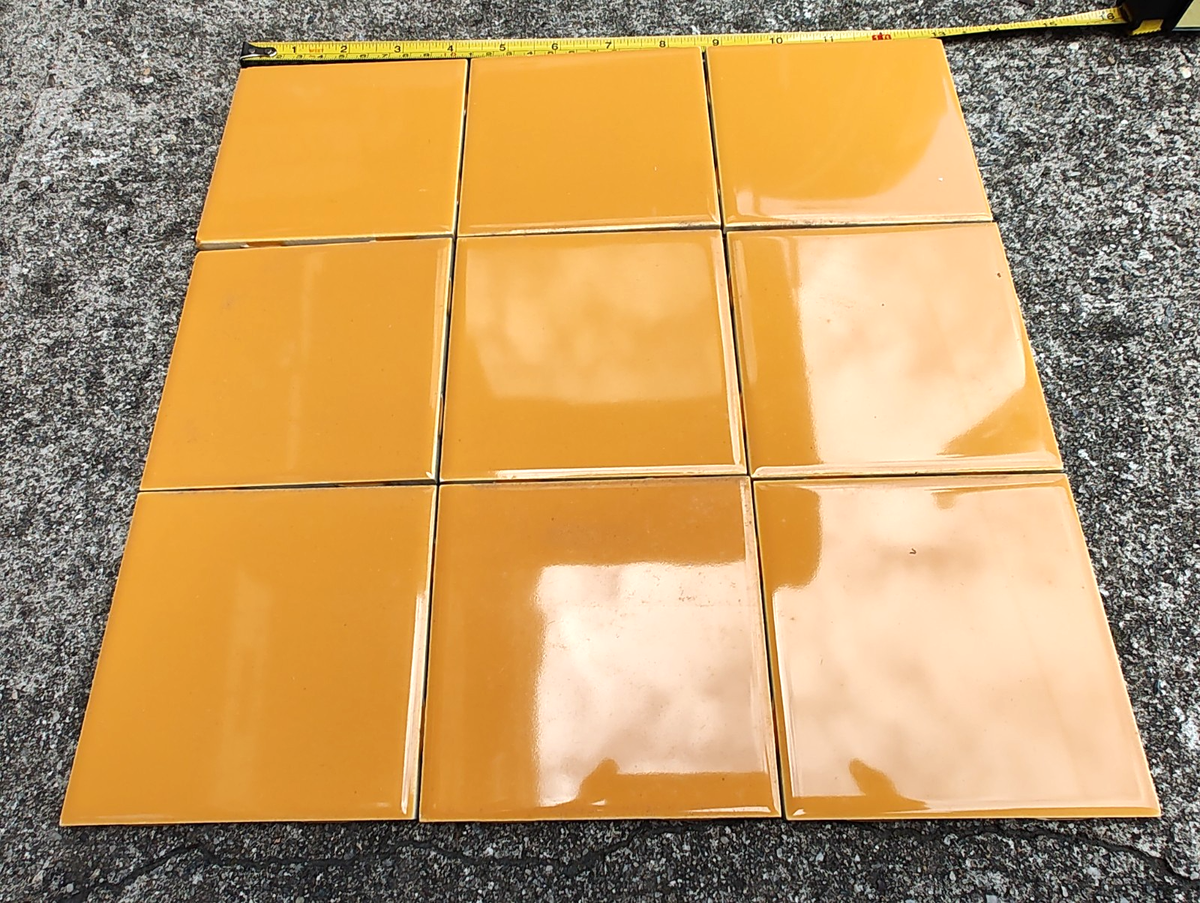 NOS LOT (9) NEW Vintage H&R Johnson England Ceramic Tile 4.25