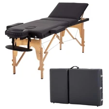 Massage Table Portable Massage Tables 3 Fold Spa Bed 84" L 34" H Inch Height ...