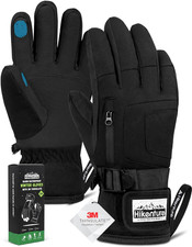 Guantes nieve 3M Thinsulate impermeables unisex ski con bolsillo tactil