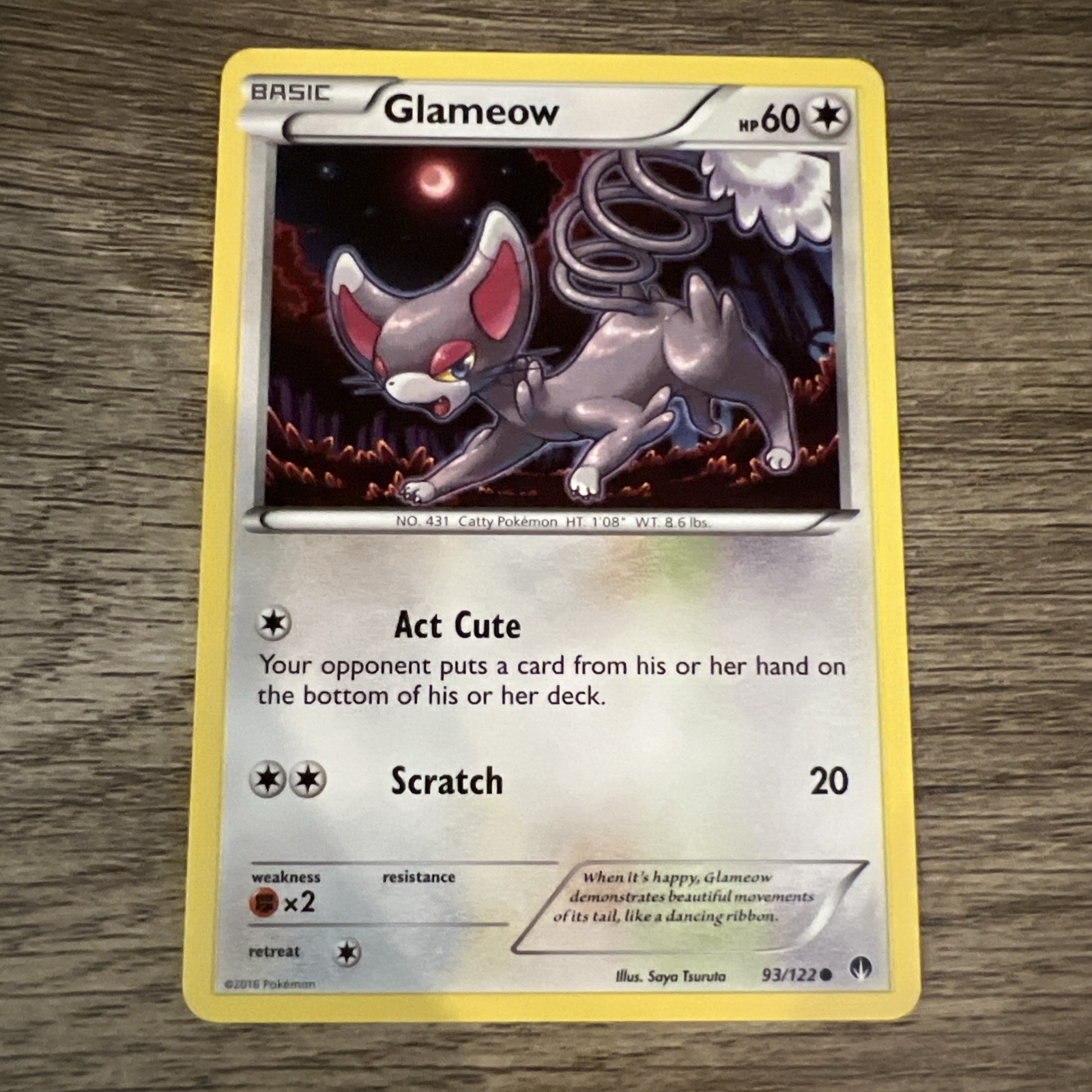 Glameow 93/122 Pokemon - XY Breakpoint