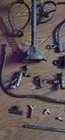 LOT of Antique Old Brass Metal Gas Lamp Arm Electric Light Fixture Sconce  Parts — photo 2