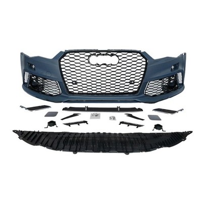 Front Bumper Body Kit For 2016-2018 Audi A6 S6 Upgraded To RS6 Renn Sport Style