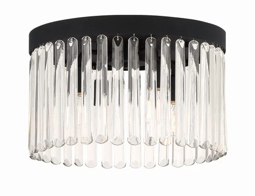 Crystorama Lighting Group EMO-5400 Emory 4 Light 15"W Flush Mount - Black - Picture 1 of 11