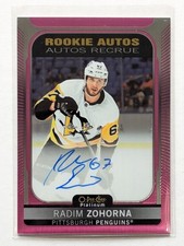 2021-22 O-Pee-Chee Platinum Radim Zohorna Matte Pink Rookie Autos RC #R-RZ