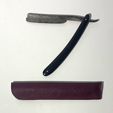 J.R. Torrey Straight Razor Worcester, MA Black w/ Sleeve Shave Ready or Close