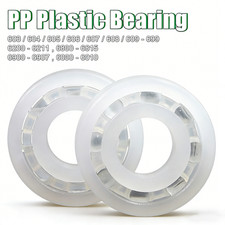 White PP Plastic Bearing Glass Balls / Deep Groove Ball Bearings Various Sizes