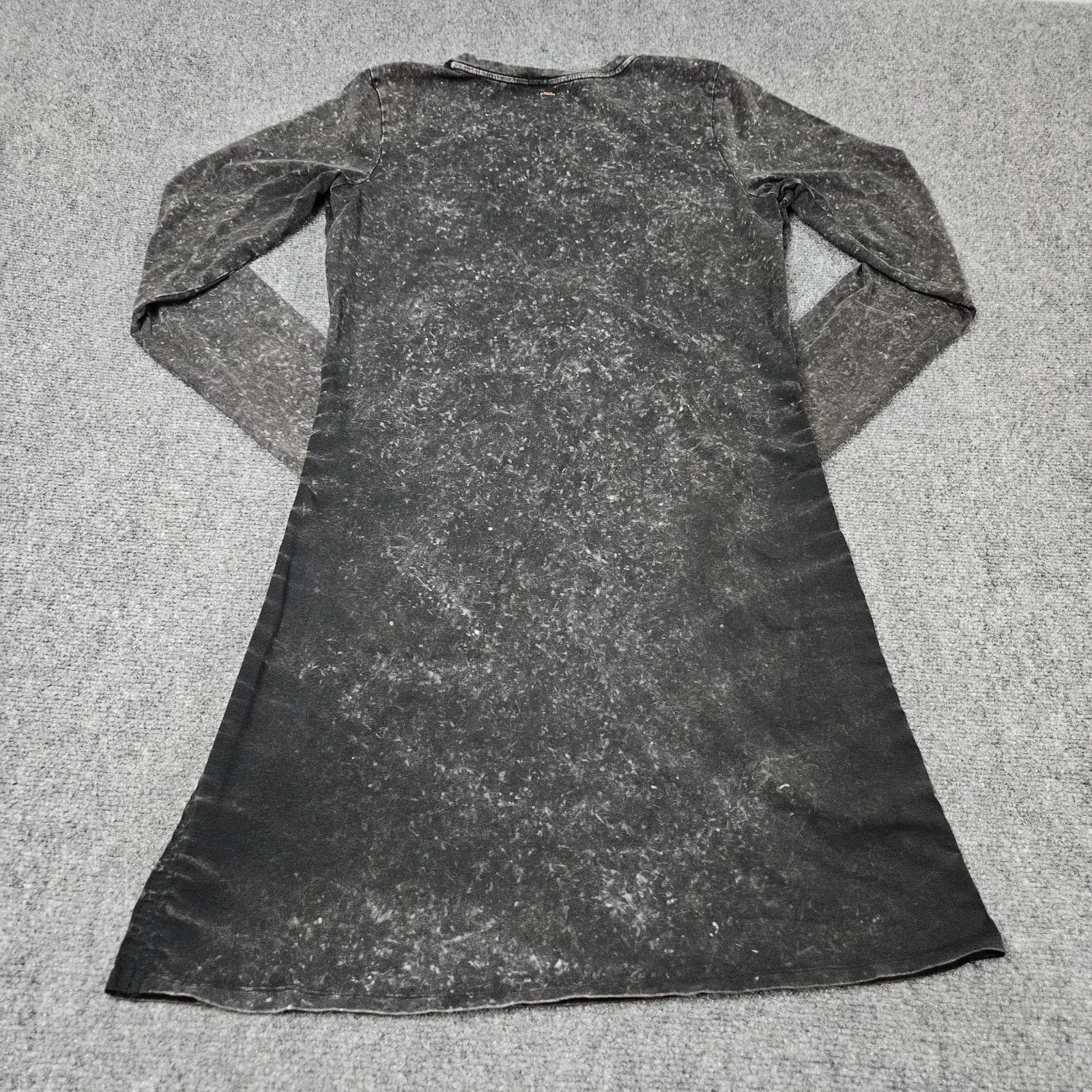 UNDERCOVER Abito Victorias Secret rosa A Line XL nero lavaggio acido pecs midi manica lunga