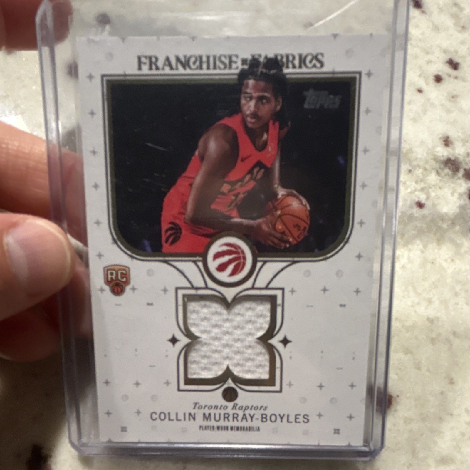 Topps Collin Murray-Boyles 2025-26 Raptors Franchise Fabrics Rookie Card