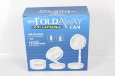 Emson My Foldaway Collapsible 5" Portable Desk Fan USB or Battery White