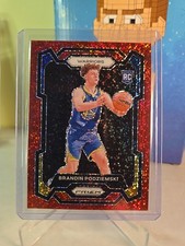 2023-24 Panini Prizm Brandin Podziemski Red Sparkle SSP Rookie Warriors #147