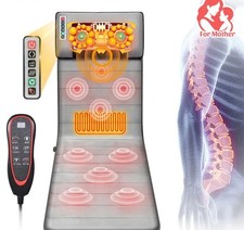 Full Body Electric Massage Mat w/Heat Vibration Massage Pad Cushion Back Massage