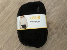 LOLE Adjustable Sherpa Fleece Crossbody Bag  One Size Purse Bag BLACK NWT