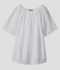 212 Polo Ralph Lauren Kid Girls White Cotton Lace Hem Half Sleeve Dress Size 6