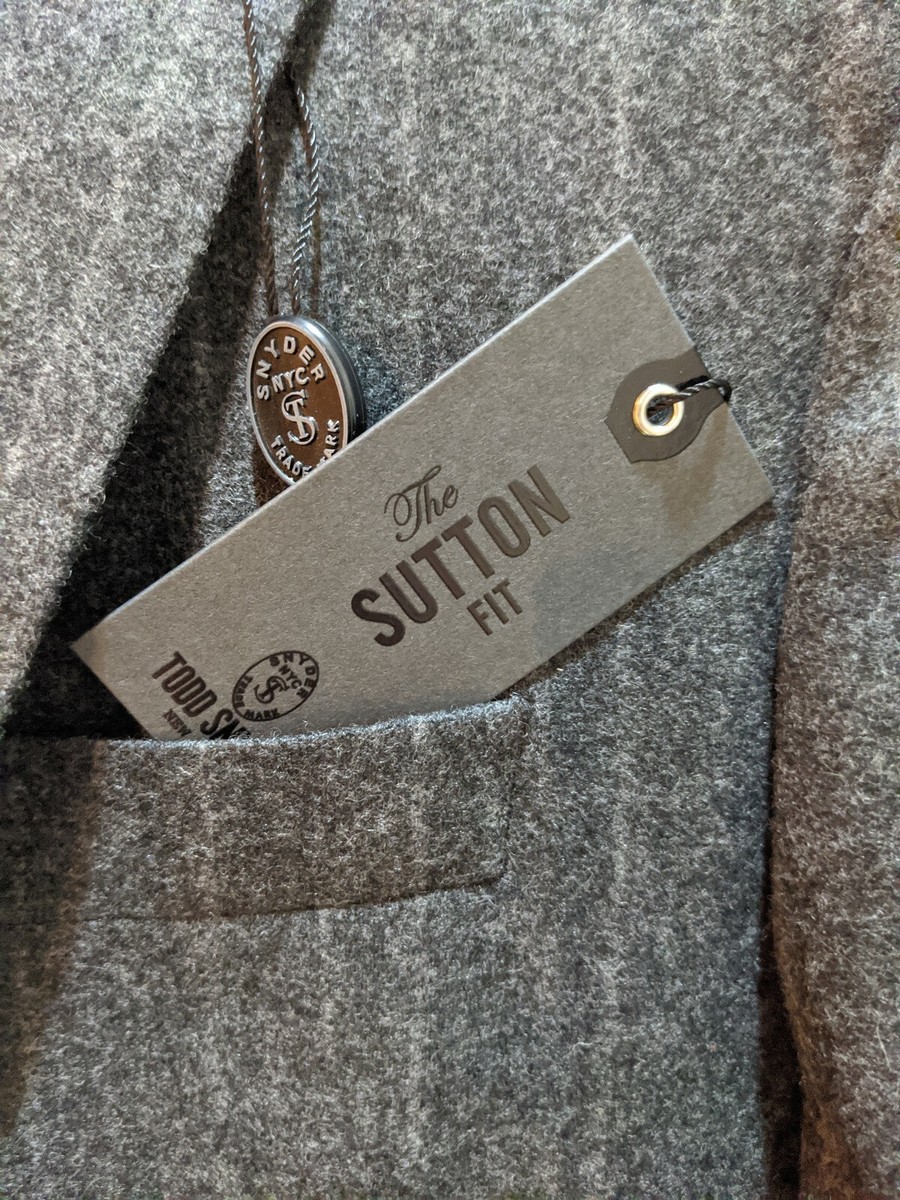 Veste Costume Todd Snyder – Modèle Sutton Jacket – Taille 40R Grise En Laine – Neuf Avec étiquettes