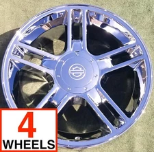 Ford Harley Davidson Logo F 150 22 inch Wheels Chrome OEM Factory spec Set 5x135