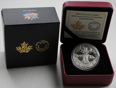 2017 CANADIAN CONFEDERATION 150th Anniversary $1 PURE SILVER PROOF