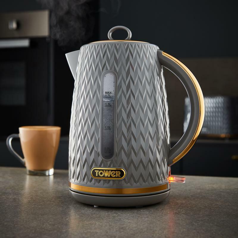 Grey Kettle Tower Kettle Toaster Set Tower Cavaletto Pyramid