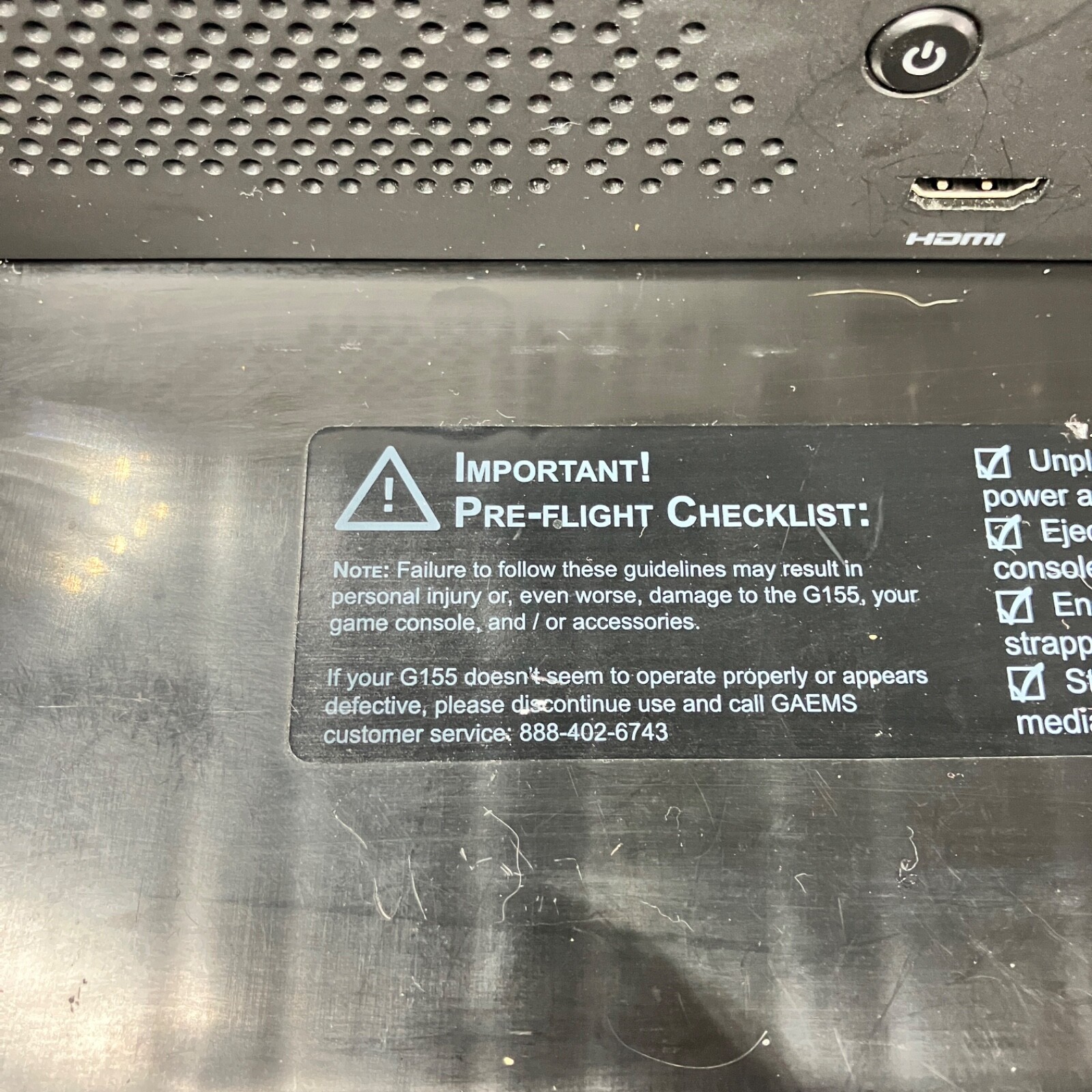 Gaems G155 15.5" Sentry Personal Gaming Monitor Xbox 360 WORKS