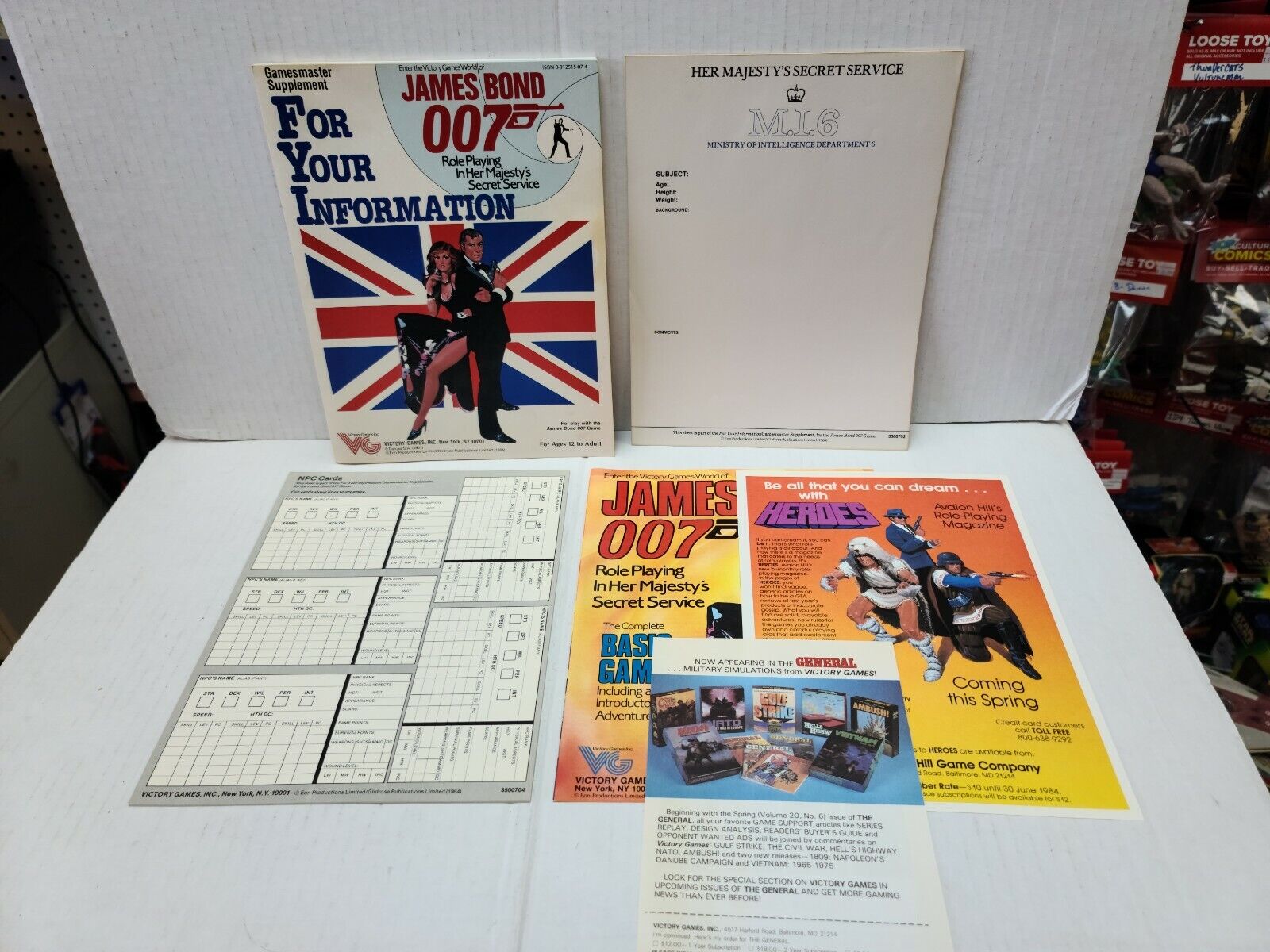 James Bond Role Playing In Her Majesty's Service Lot | Victory Games 1983 Popularność sprzedaży wysyłkowej