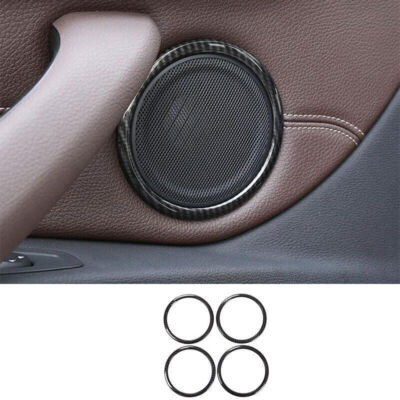 Fit For BMW X2 2018-2021 ABS Carbon Fiber Inner Door Horn Frame Cover Trim 4PCS