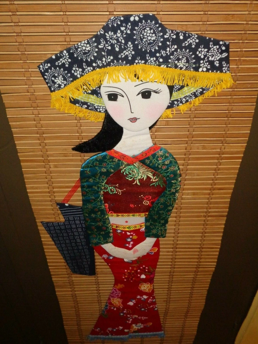 Fabric scroll online wall hanging