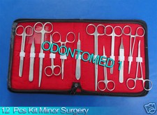12 Pcs Minor Surgery Suture Surgical Instruments Set Kit